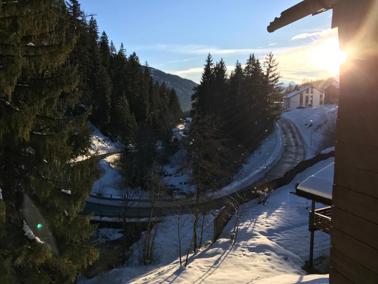 Ferienwohnung Laax Mit Traumblick, Grossem Balkon Und Terrasse מראה חיצוני תמונה